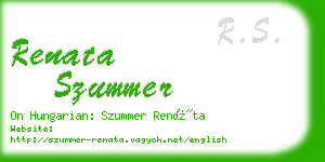 renata szummer business card